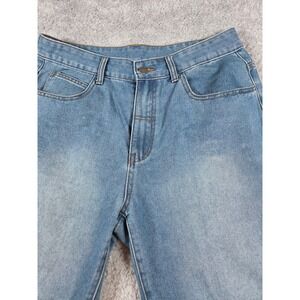 Mens Light Wash Straight Leg Denim Jeans Shorts Classic 5-Pocket Style
